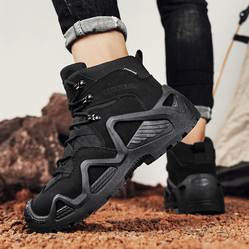 Outdoor Sport With Sticks - Herrenstiefel, ultraleichte taktische Wüstenstiefel, Outdoor-Wanderschuhe für