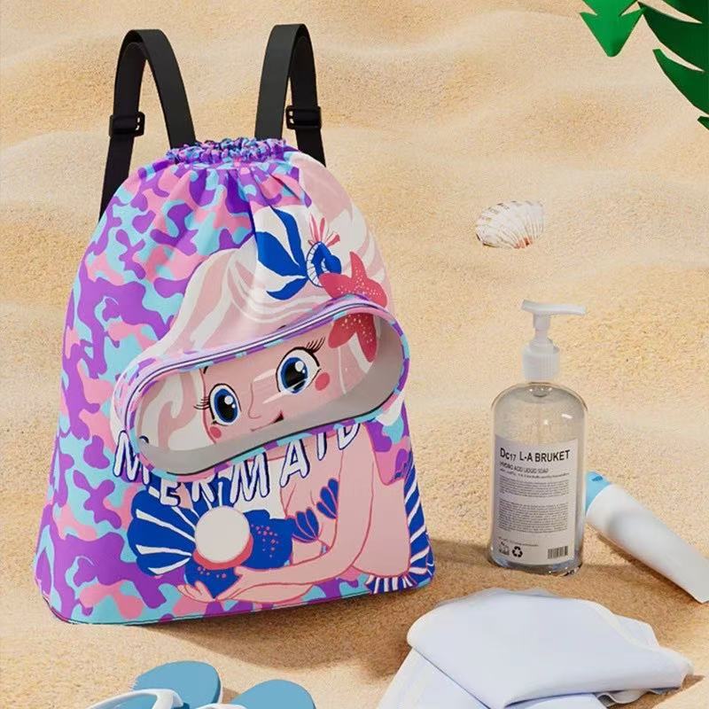 Outdoor Sport Bag - Tragbare Kinder-Schwimmtasche, wasserdichter Rucksack mit Trocken-Nass-Trennung