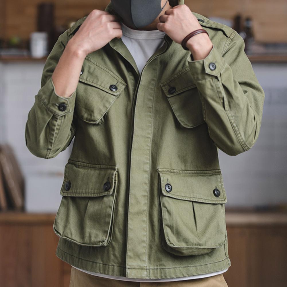 Outdoor Sport Waterproof Jacket - Arbeitsjacke mit mehreren Taschen, Herren-Cargo-Mantel, Revers,