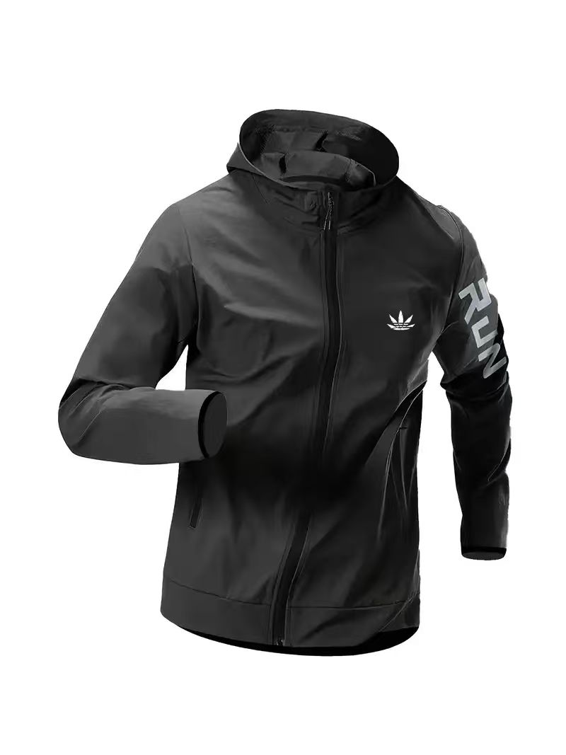 Outdoor Sport Waterproof Jacket - Herren Laufjacke mit Kapuze Wasserdichte Leichte