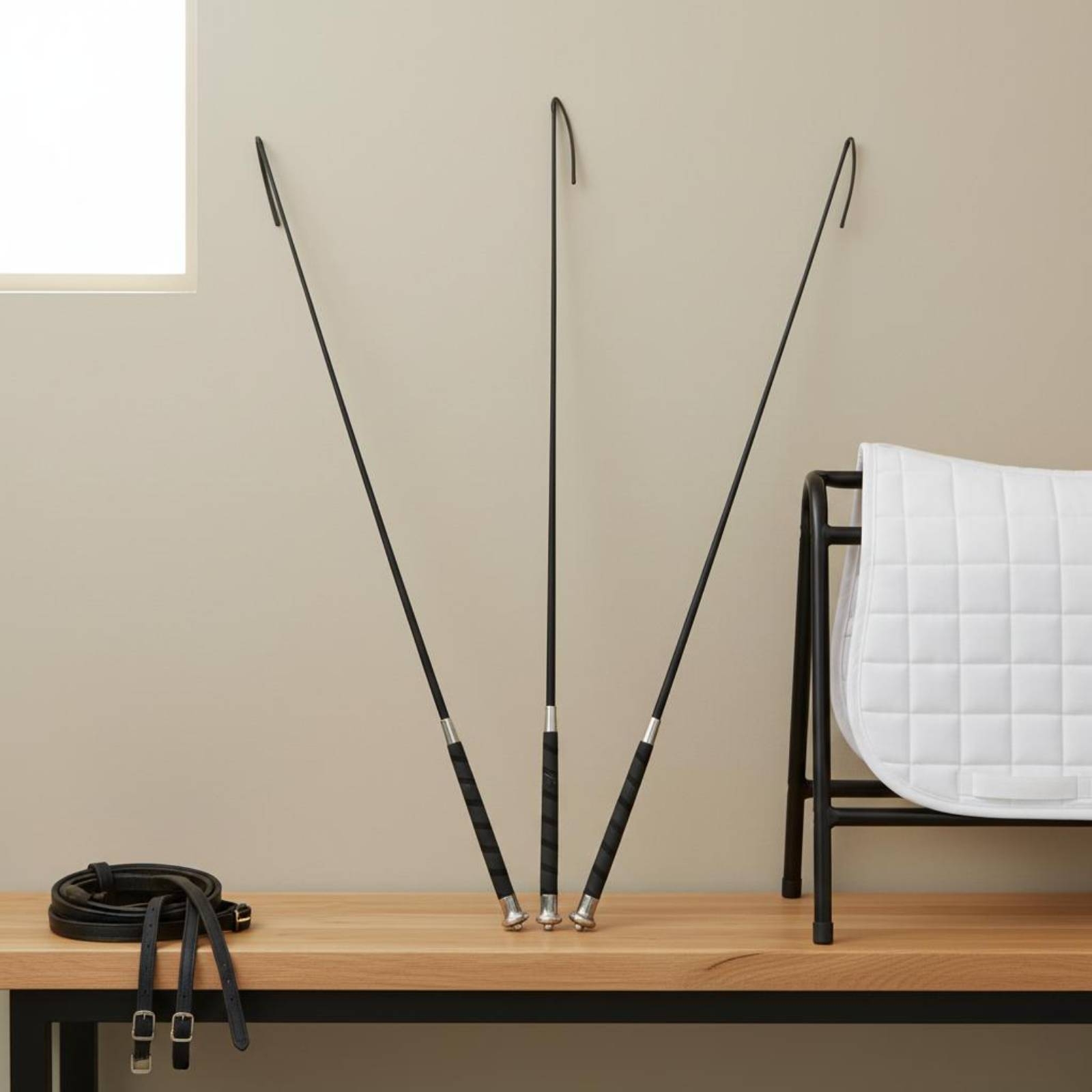 Riding Crop Dressage - 3-teilige Dressur-Trainingspeitsche, flexible Dressur-Reitgerte, lange Reitpeitsche,