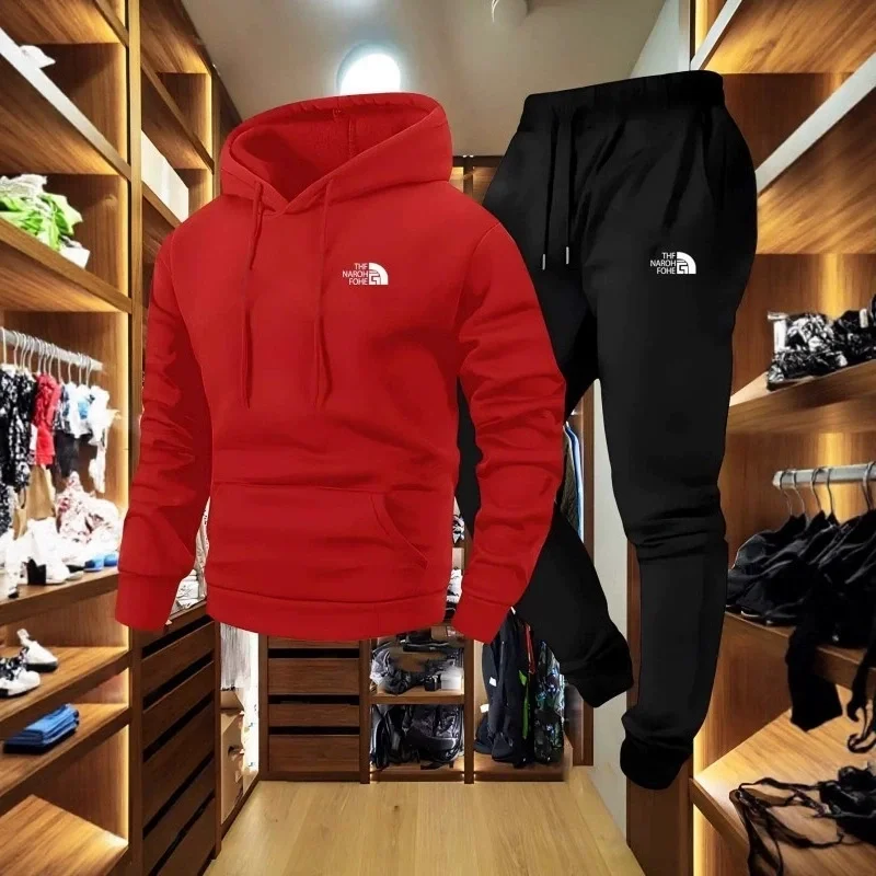 Outdoor Sport Is - Herren Herbst- und Winter-Muster Freizeitanzug Zweiteiliges