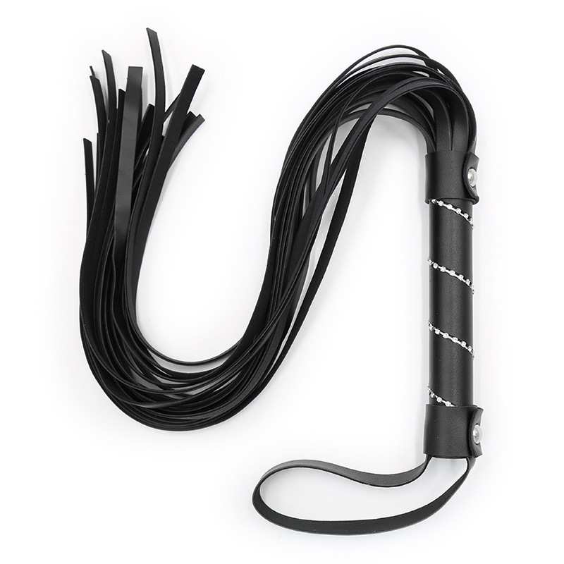 Riding Crop Dressage - 63,5 cm Diamant eingelegter Griff Leder